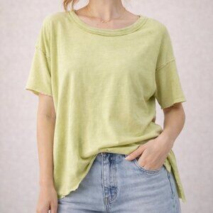 Free People We The Free Peace It Up Oversized Tee Green Small